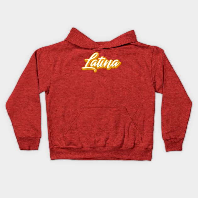 Latina - Vintage design Kids Hoodie by verde